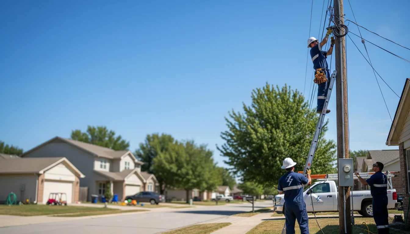 Residential electrician providing installation services in Winthrop, ME